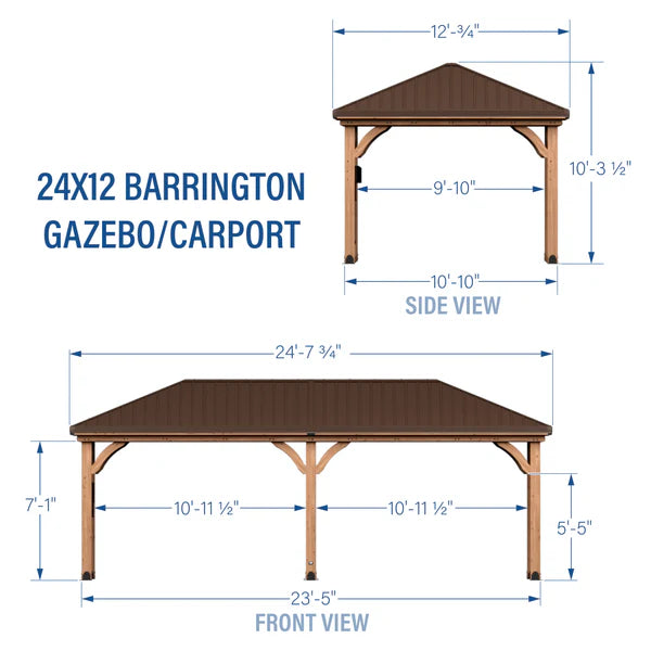 24x12 Barrington Gazebo/Carport