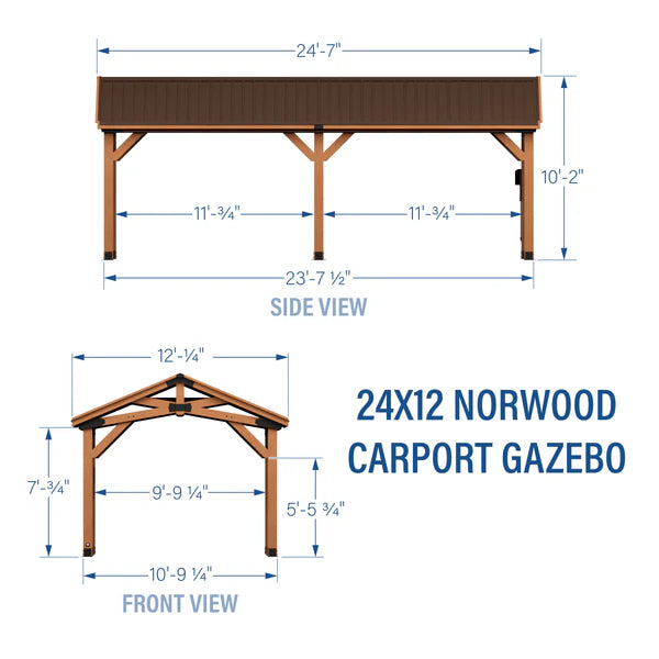 24x12 Norwood Gazebo/Carport