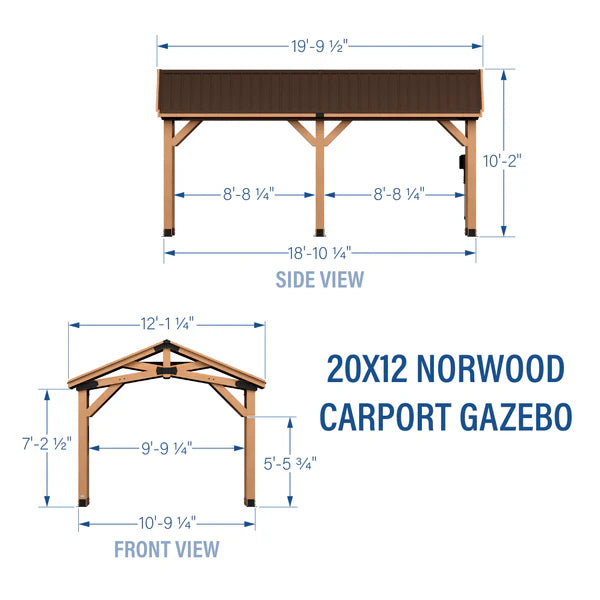 20x12 Norwood Gazebo/Carport